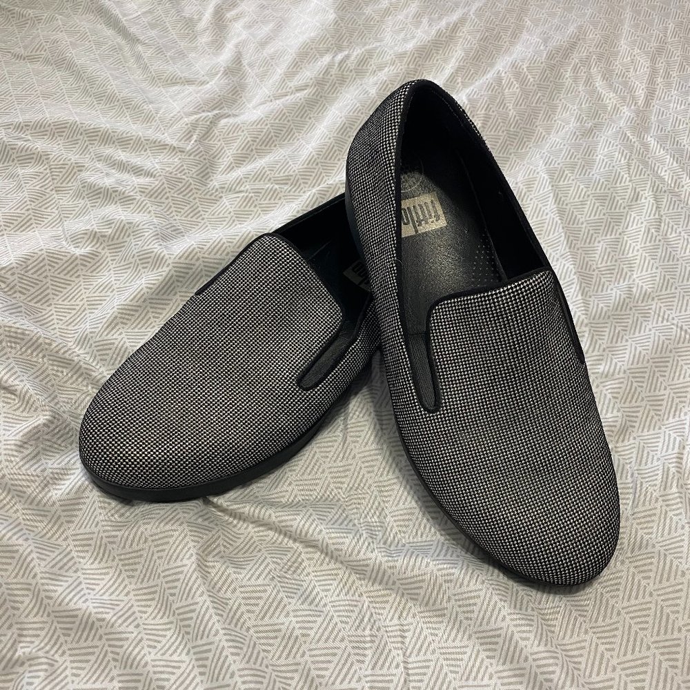 FitFlop SuperSkate Houndstooth Print Suede Slip-On